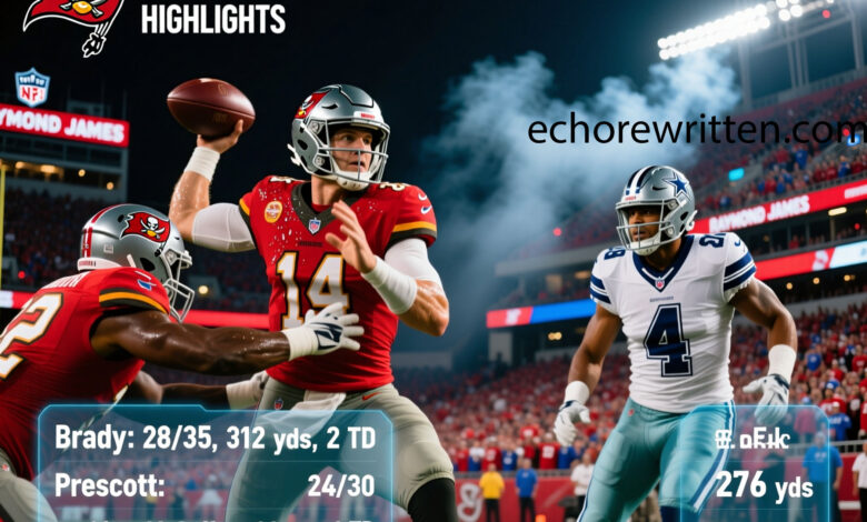 tampa bay buccaneers vs dallas cowboys match player stats